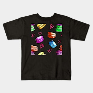 Sweet Macaron Dreams and Hearts Watercolour Kids T-Shirt